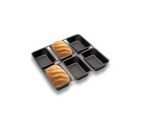 Gurlideo Mini teglia antiaderente per 6 tazze, per pane, torte, dessert, muffin, piccole teglie da forno, lavabile in lavastoviglie