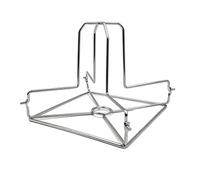 Gurlideo Supporto pieghevole in acciaio inossidabile per lattine di birra, supporto per pollo, per forno e affumicatore