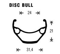 Gurpil Disc Bull 26´´ Cl Mtb Front Wheel Nero 9 x 100 mm Black