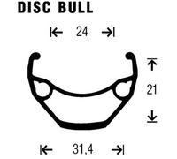 Ruota anteriore a disco Gurpil bull shimano m495 center lock Noir