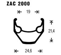 Gurpil Zac 26´´ Mtb Front Wheel Nero 9 x 100 mm
