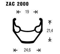 Gurpil Zac 26´´ Mtb Front Wheel Argento 9 x 100 mm