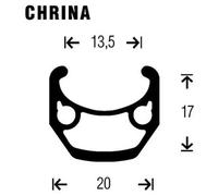 Gurpil Ruota Posteriore Chrina Disc Tubular Black / Silver