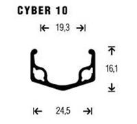 Gurpil Ruota Posteriore Da Mtb Cyber 10 24´´ 6-7s Silver