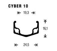 Gurpil Ruota Posteriore Da Mtb Cyber 10 24´´ Qr Silver