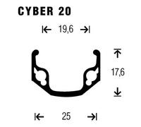 Gurpil Ruota Posteriore Da Mtb Cyber 20 7s 26´´ Silver