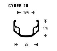 Gurpil Ruota Posteriore Da Mtb Cyber 20 8s 26´´ Qr Silver