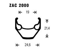 Gurpil Ruota Posteriore Da Mtb Zac Inox 26´´ 7s Tubeless Silver