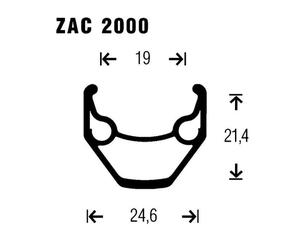 Gurpil Ruota Posteriore Da Mtb Zac Inox 26´´ 7s Tubeless Silver