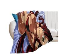 Gurren Lagann - Coperta in pile di flanella super morbida e calda, per tutte le stagioni, per letto, divano, 76,2 x 101,6 cm