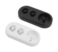 Gurtt Portaspazzolino elettrico 2 pezzi - 2 supporti compatibili con spazzolino e testine io 3/4/5 (nero/bianco)