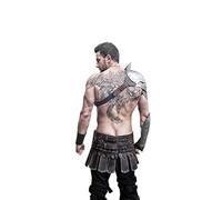 GURU KIRPA ENTERPIRSES Spallaccio in Acciaio per Gladiatore, Cosplay in Metallo, Armatura Fantasy LARP da Guerriero Artigianale, Spalla Personalizzata