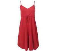 GURU SHOP Abito da donna in cotone tinta unita casual, Colore: rosso, 46