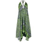 Guru-Shop, Abito Estivo Boho, Abito Estivo Boho, Abito Magico, Maxi Abito, Abito da Spiaggia Neckholder, Verde, Sintetico, Dimensione Indumenti:40, Abiti Midi Lunghi