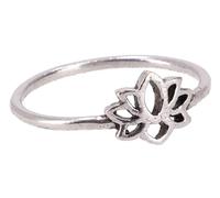 GURU SHOP Anello alla moda in ottone filigranato con simbolo Lotus, normale, Ottone, Non pietra preziosa