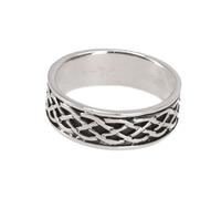 GURU SHOP Anello in argento, stile bohémien Ethno con MeanderModel 11, 53 (16,9 mm), Argento sterling, Non pietra preziosa