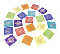GURU SHOP Bandiera di preghiera in carta, 2,50 m, decorazione buddista in carta lokta, universo, 11 x 11 cm