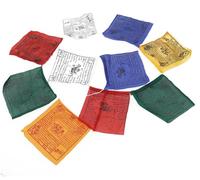 GURU SHOP Bandiere di preghiera tibetane 10 bandierine - 2,30 m/cotone, dimensioni: 1 pezzo