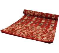 Guru Shop Blockprint Copriletto, copriletto e copridivano, arazzo, asciugamano, cotone, Cotone, Rot Kleine Fische, Single 150*200 cm