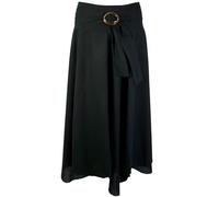 Guru-Shop, Boho Chic Gonna con Fibbia di Cocco, Nero, Dicotone, Dimensione Indumenti:38, Gonne Lunghe