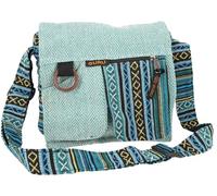 GURU SHOP Borsa a tracolla Boho Hippie, borsa a tracolla vintage, sole/marrone, unisex, per adulti, 23 x 25 x 7 cm, nero, taglia unica