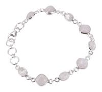 GURU SHOP Bracciale indiano in argento boho, con pietra di luna