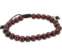 GURU SHOP Bracciale Mala tibetano, gioiello buddista unisex | Regolabile individualmente, circa 8 mm di diametro, perle di legno e turchese