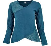 Guru-Shop, Camicia a Maniche Lunghe -chic, Blu, Cotone, Dimensione Indumenti:M (38), Maglioni, Felpe a Maniche Lunghe