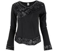 Guru-Shop, Camicia a Maniche Lunghe -chic, Mantra Shirt, Nera, Cotone, Dimensione Indumenti:XL (42), Maglioni, Felpe a Maniche Lunghe
