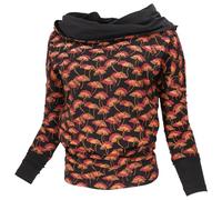 Guru-Shop, Camicia Lunga Sciolta in Cotone Biologico, Camicia con Cappuccio a Scialle, Caffè, Dimensione Indumenti:S (36), Maglioni, Felpe a Maniche Lunghe