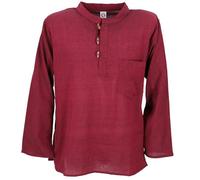 GURU-SHOP Camicia Nepal Fisher Goa Hippie, Dicotone, Camicie da Uomo