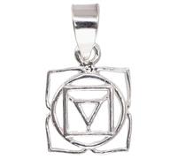 GURU SHOP Ciondolo in argento etnico, Chakra in argento - Chakra della radice