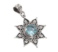 GURU SHOP Ciondolo in argento etnico, ciondolo a forma di sole brasiliano, normal, argento sterling, Senza Gemme