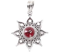 GURU SHOP Ciondolo in argento etnico, ciondolo a forma di sole brasiliano, normal, argento sterling, Senza Gemme