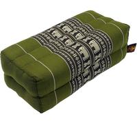 Guru-Shop Cuscino da Meditazione, Cuscino a Blocchi, Cuscino Angolare di Sostegno per lo Yoga, Supporto Thailandese per il Collo con Kapok - Verde 2, 10x20x30 cm