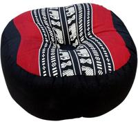 Guru-Shop Cuscino da Meditazione Cuscino da Yoga, Cuscino da Seduta, Cuscino da Pavimento, Cuscino Decorativo - Rosso/nero, 18x30x30 cm, Cuscino per la Meditazione Cuscino per la Seduta