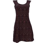 GURU SHOP Ethno - Mini abito da donna con maniche, Nero , 42