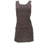 GURU SHOP Ethno - Mini abito da donna, in cotone, marrone/beige, 44