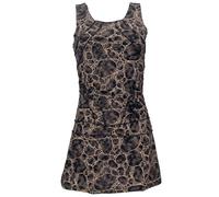 GURU SHOP Ethno - Mini abito da donna, in cotone, marrone/nero, 42