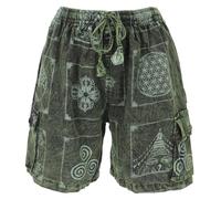 GURU SHOP Ethno - Pantaloncini da yoga in Nepal, da uomo, verde, 52