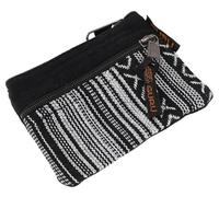GURU SHOP Ethno Portafogli - Nero/Bianco, Unisex - Adulto Cotone, 9 x 11 x 1 cm, nero/bianco., taglia unica, Casual