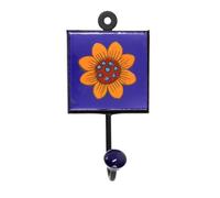 Guru-Shop Gancio a Muro con Piastrelle No .. 1, 15x8x6 cm, Ganci Indiane con Piastrelle