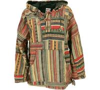 GURU SHOP Goa - Felpa con cappuccio unisex Stonewash Patchwork Baja Hoody da uomo, senape, S