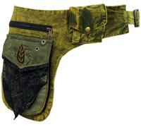 GURU SHOP Goa Gürteltasche, Bauchtasche, Patchwork Sidebag - Olive, Herren/Damen, Grün, Baumwolle, Size:One Size, 30x20 cm, Festival- Bauchtasche Hippie