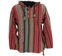 Guru-Shop, Goa Hoody, Baja Hoody, Rosso, Cotone, Dimensione Indumenti:S, Felpe con Cappuccio