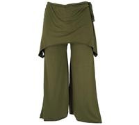 Guru-Shop Goa Pantaloni Psytrance, Pantaloni Estivi 3/4, Pantaloni Yoga, Pantaloni da Yoga, Pantaloni da Festa, Pantaloni Svasati, Oliva, Sintetico, Dimensione Indumenti:S/M (38), Pantaloni Lunghi