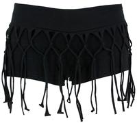 GURU SHOP Goa Pantys Psytrance - Pantaloncini da donna, in cotone, Nero , 46