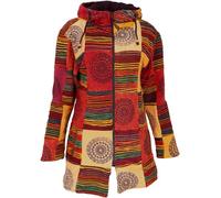 GURU-SHOP, Goa Patchwork Cappotto Corto, Boho Hippie Giacca Boho - Marrone, Dimensione Indumenti:XL(44), Giacche e Gilet Boho