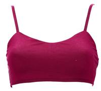 GURU SHOP Goa Psytrance Bikini Top Pixi Yoga Bra Donna Sintetico, Colore: rosso, 42