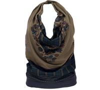 Guru-Shop, Goa Top, Dashiki Psytrance Psytrance Drizza Collo Top, Oliva, Cotone, Dimensione Indumenti:S/M (34/36), Magliette Top